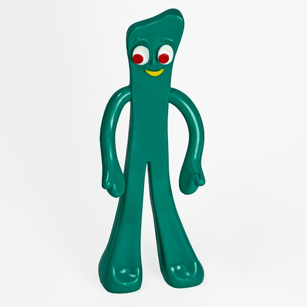 Vintage Green Gumby Bendable Doll 5.5 Inches Jesco Prema Toy Co Hong Kong