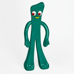 Vintage Green Gumby Bendable Doll 5.5 Inches Jesco Prema Toy Co Hong Kong