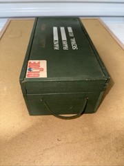 1960s GI Joe 43 Pc. Accessory Lot + Green Footlocker Storage Trunk Handles