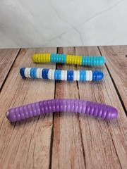 Slither.io Bendable Figures 3-Pack Bonkers Toy Co. Plastic Slitherio Worms