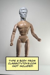 Movie Bronze Man Action Figure Head 1:9 or 1:6 Mego