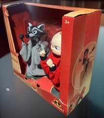Disney Pixar Incredibles Raccoon & Jack Jack 9” Boxing Puppet With Sounds New