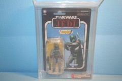 STAR WARS 2021 AFA GRADED MINT ON CARD BOBA FETT ROTJ TVC #186 FIGURE WEAPON