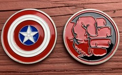 Captain America Brave New World 2″ Medallion Challenge Coin, Antique silver