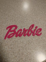 Huge! Barbie Style Logo sign decor ~12in