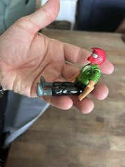 Adventure Wheels Action Figure 3.75″ Possible Motorcycle Driver Red Helmet