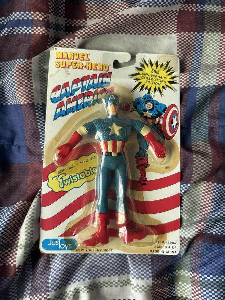 VINTAGE 1989 CAPTAIN AMERICA 50TH ANNIV. EDITION TWISTABLE ACTION FIGURE