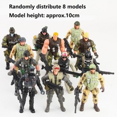 8 Pcs/set SWAT Military Army Action Figure Joints Soldiers Model Toy For Kids