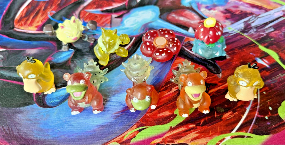 Rare 1999 Vintage Pokémon Figures Mixed Lot of 9x BANDAI CGTSJ – Clears Venusaur