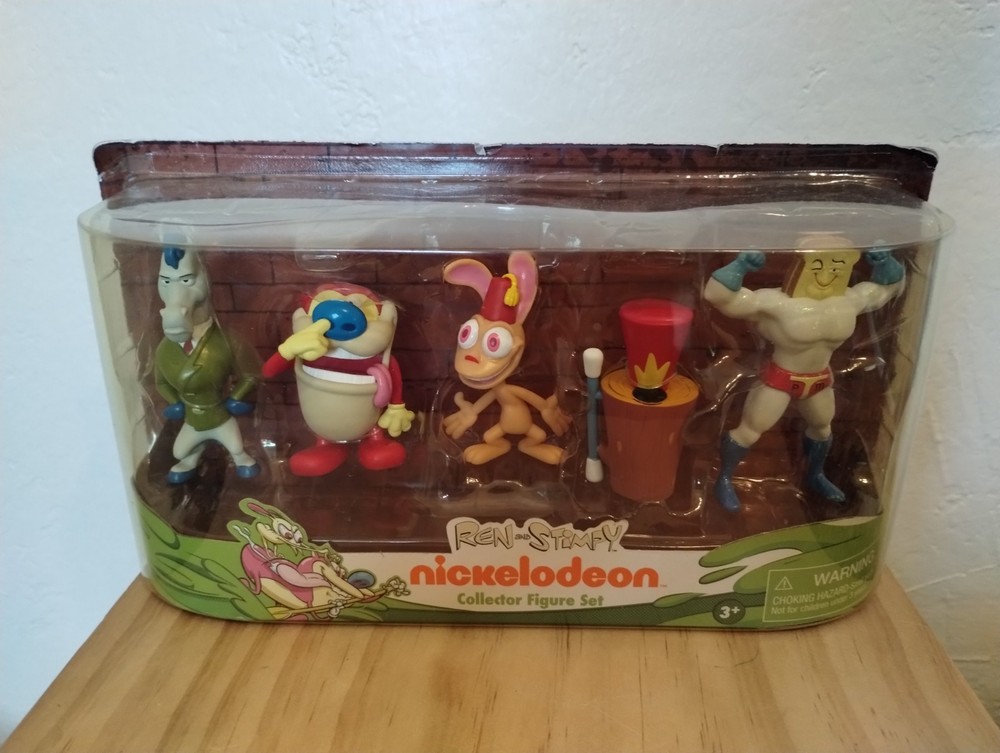 Ren and Stimpy Figurine Set – Retro 90’s Kid Cartoons – Desk and Dash Toys