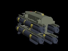 M299/M310 Launcher with AGM-114 Hellfire or AGM-179 JAGM, multiple scales