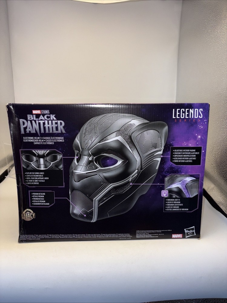 Marvel Legends Series Black Panther Premium Electronic Role Play Helmet #B READ
