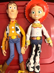 DISNEY PIXAR TOY STORY 2 THINKWAY TOYS WOODY & JESSIE PULL STRING TALKING DOLLS