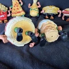 Lot Of 8 Food Fighters 1988 Mattel Action Figures – Read and See Photos