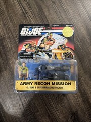 G.I. Joe “Army Recon Mission” Duke & Silver Mirage Motorcycle action Sealed
