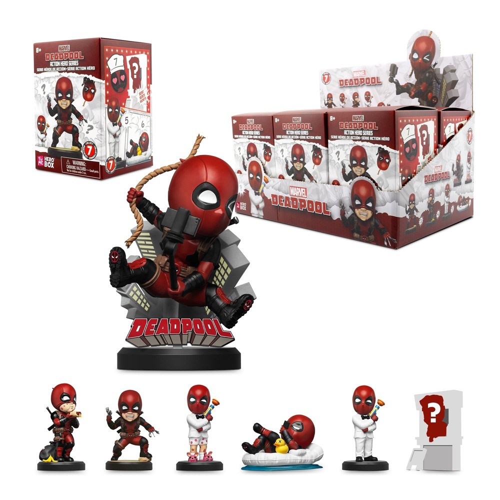 YuMe Deadpool Action Series Hero Box – Blind Box (6 Pack) 2″ to 4″ Collectibl…