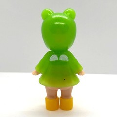 New Kewpie/Angel Collectible Mini Figure, Green Frog w/Raincoat, Open Blind Box