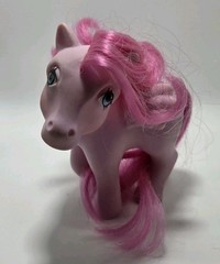 VTG Heart Throb My Little Pony MLP G1 Pegasu 1984 Hong Kong Pink Silver Glitter