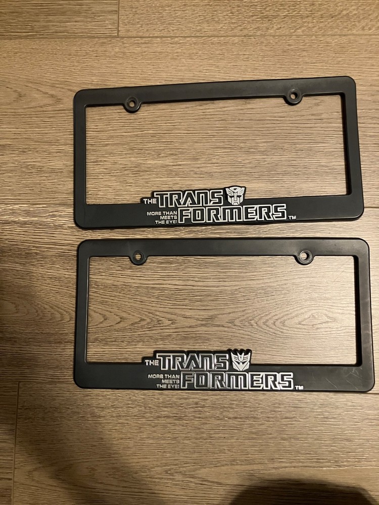Transformers Officially Licensed Car Tag License Plate Plastic Frames 2011 Used