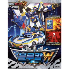 Metal Cardbot W Bluecop W Transforming Robot Toy New Sealed Korea !!!
