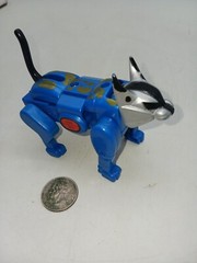 Vintage KO Transformers V World Fighting Animal Wild Cat Bootleg Go-Bot COMPLETE