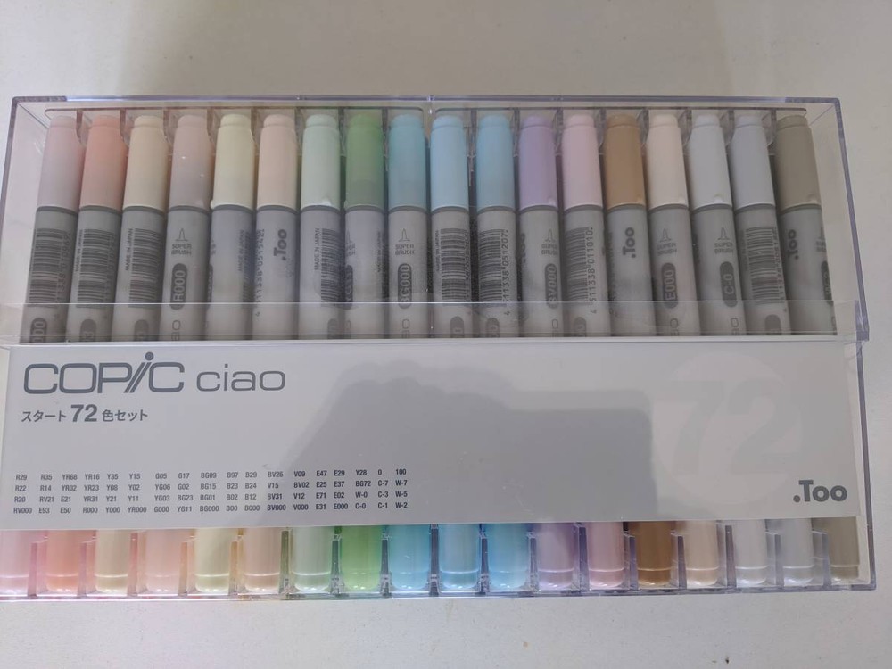 Too Copic Ciao Start 72 Colors Anime Comic Manga Pen Set Illustration