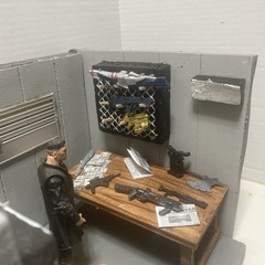 action figure diorama 1:12 Made From Styrofoam, Wooden And Plastic Parts