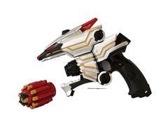 BANDAI DX Tensouder & Gosei Cards + 2 Weapons Power Rangers Megaforce Goseiger