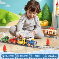 Juego De Tren Con Conexion Magnetica Y Sonidos Para Ninos Pequenos Lujo