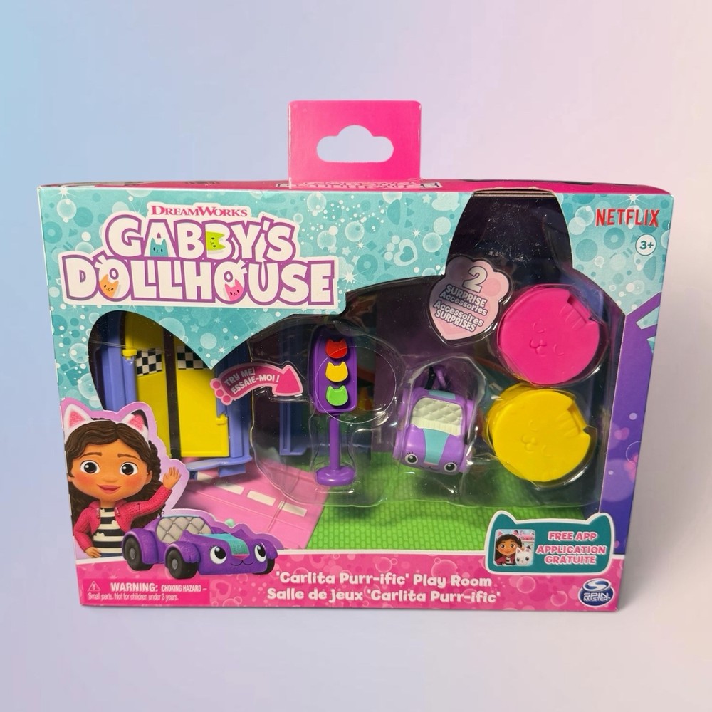 Gabby’s Dollhouse | Carlita Purr Ific Play Room | 2 Surprise Accessories
