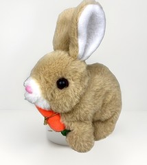 Electric Rabbit Interactive Plush Toys Bunny With Carrot Walking Wiggle Works