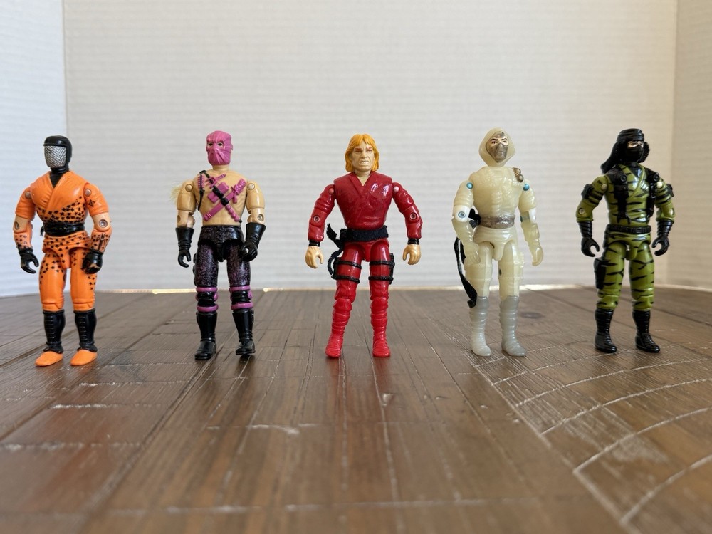 Lot Of 5 Vintage GI Joe Ninja Action Figures Ken Masters Storm Shadow
