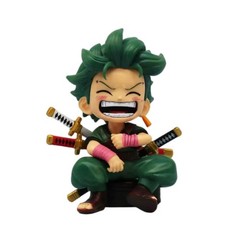 13cm One Piece Anime Figure – Q Version Smiling Car Ornament Desktop Decoration