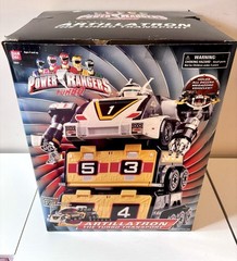1997 BANDAI POWER RANGERS TURBO DELUXE ARTILLATRON TRANSPORT CIB