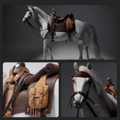 JXK 1/6 Horse Model Animal Figure Soldier Accessory Scene GK Decoration Gift TvL