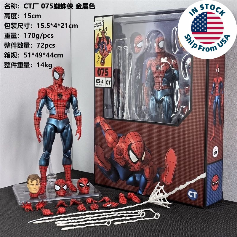 CT Toys MAFEX No.075 The Amazing Spider-Man Comic Ver. Action Figure (US STOCK)