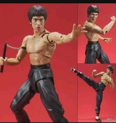 14cm Bruce Lee Articulated Action Figure V1 Yellow Jumpsuit V2 Black Pants KungW