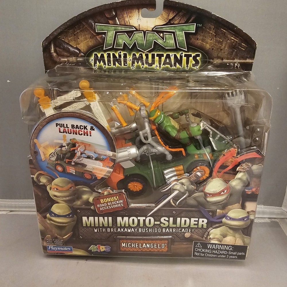 TMNT Mini Mutants Mini Moto-Slider Michelangelo New 2007 Ninja Turtles New Wear