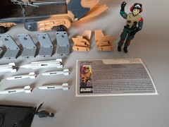 Vintage GI Joe Tomahawk Helicopter with Lift Ticket 1986 Hasbro