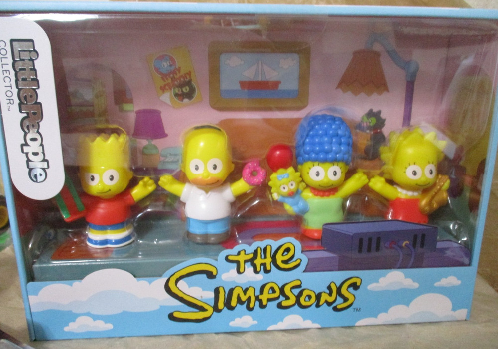 Mattel Fisher Price Little People Collector The Simpsons Family Set MIB
