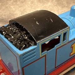 ERTL Britt Allcroft 1985 Thomas The Tank Engine Pull Back 7.5” Metal Train Works