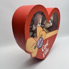 Disney Carl & Ellie Plush Doll Set Pixar Up Valentine’s Day Heart Box 12in New