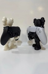 2 Game Console Controller Stands home, decor, display, art, black, and white