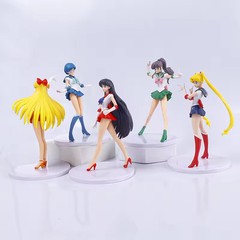 5pcs-Set Sailor Moon Anime Figure Action Figure Model Kawaii Doll toys Gift