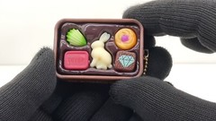 Japanese Blind Box Capsule Food Mini Cookie Tin Keychain Figure 1 Random Toy