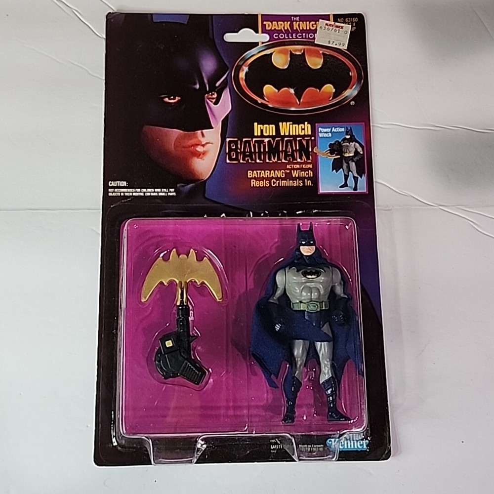 1990 Batman Dark Knight Collection MOC 5″ Iron Winch Batman Figure Kenner
