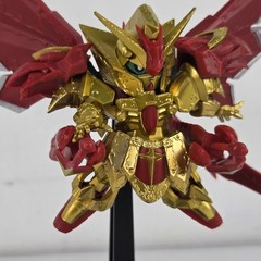 Bandai Superior Dragon SD- Burning Gundam Master Gundam Figure Gold Red W/ Stand