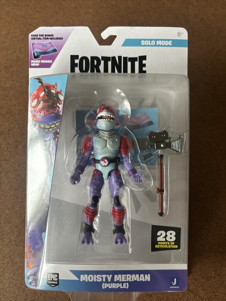 Fortnite Series 25 Moisty Merman 4 Inch Figure w/Manic Mosaic Wrap 2024 NEW