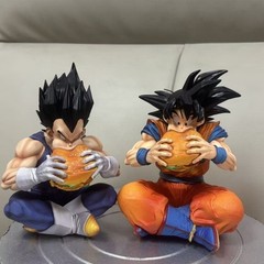 Dragon Ball Goku Vegeta Burger Figure GK Anime Statue Collectible Desk Decor