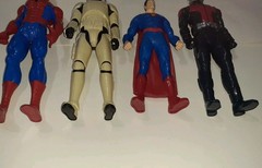 Lot of 4 Hasbro Mattel Action Figures Superhero 9.5-12″ Inch Marvel-DC Comics
